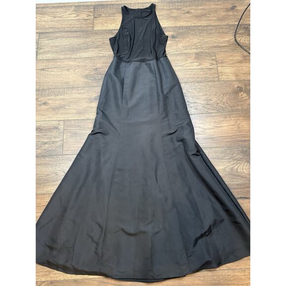 Alfred Sung Black JERSEY BODICE MIKADO Full Length Gown Dress Sz 8 D737 - Picture 9 of 12